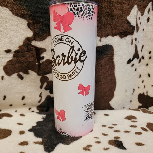 Barbie Animal Print 20oz Skinny Tumbler Insulated Cup - Picture 2 of 12